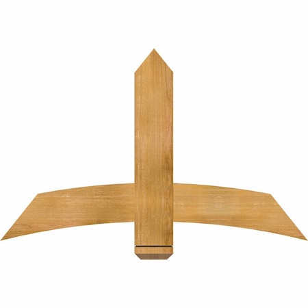 Ekena Millwork Bellingham Rough Sawn Timber Gable Bracket, Western Red Cedar, 48"W x 30"H x 2"D x 6"F, 15/12 Pitch GBW048X30X0206BEL00RWR